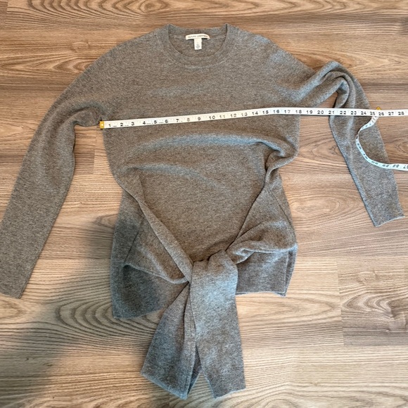 Autumn Cashmere Gray Tie Front 100% Cashmere Sweater Women’s size Small - Picture 6 of 7